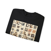 Mayan Petroglyph Stamped Texture Unisex Sweatshirt