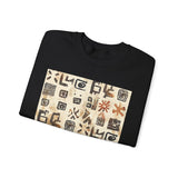 Mayan Petroglyph Stamped Texture Unisex Sweatshirt