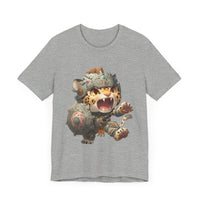 Chibi Mayan Jaguar Warrior with Tribal Shield Unisex T-Shirt