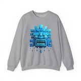 Tlaloc Rain God Blue Mask Glyph Style Unisex Sweatshirt