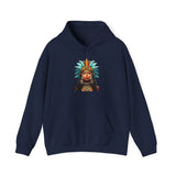 Aztec Royal Warrior Queen Portrait Illustration Unisex Hoodie
