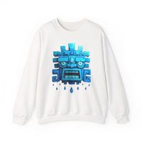 Tlaloc Rain God Blue Mask Glyph Style Unisex Sweatshirt