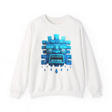 Tlaloc Rain God Blue Mask Glyph Style Unisex Sweatshirt