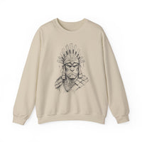 Inca Warrior Hand Drawn Tribal Portrait Unisex Sweatshirt