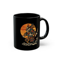 Aztec Samurai Wave Style Black Mug 11oz