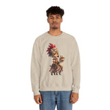 Chibi Inca Empress on Llama Unisex Sweatshirt