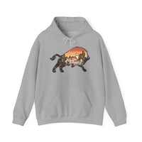 Aztec Buffalo Desert Sunset Silhouette Unisex Hoodie