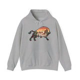 Aztec Buffalo Desert Sunset Silhouette Unisex Hoodie