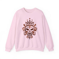Ah Puch Mayan Skull Crown Glyph Style Unisex Sweatshirt