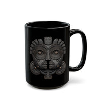 Andean Duality God Symbol Tribal Design Black Mug