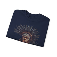 Tribal Feather Headdress Warrior Unisex Sweatshirt