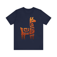 Inca Llama Rock Carving Style Unisex T-Shirt