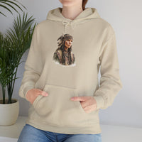 Inca Warrior Woman with Feathered Headdress Watercolor Unisex Hoodie