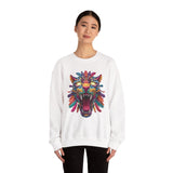 Rainbow Jaguar Mask Comic Style Unisex Sweatshirt