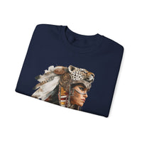 Aztec Jaguar Warrior Woman Watercolor Unisex Sweatshirt