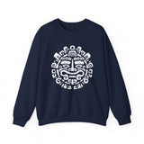 Andean Dual God Symmetry Tribal Glyph Style Unisex Sweatshirt