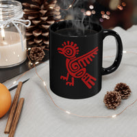 Mayan Bird Totem Symbol Black Mug
