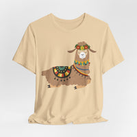 Resting Alpaca In Traditional Ornaments Unisex T-Shirt