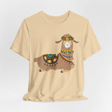 Resting Alpaca In Traditional Ornaments Unisex T-Shirt