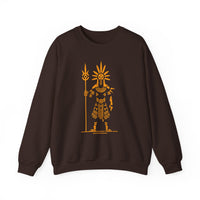Sun Staff Shaman Tribal Symbol Gold Line Unisex Sweatshirt