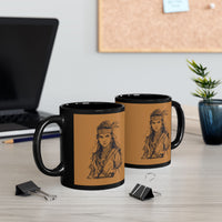 Inca Warrior Woman Fierce Andean Spirit Design Black Mug