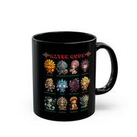 Aztec Gods Chibi Characters Pantheon Black Mug