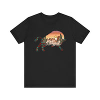 Aztec Buffalo Desert Sunset Silhouette Unisex T-Shirt