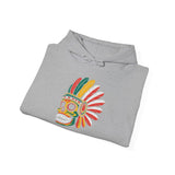 Aztec Feathered Skull Fiesta Illustration Unisex Hoodie