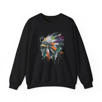 Urban Feather Headdress Graffiti Unisex Sweatshirt