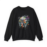 Urban Feather Headdress Graffiti Unisex Sweatshirt