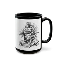 Jaguar Warrior Ink Drawing Black Mug