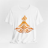 Tribal Volcano Spiral Smoke Glyph Style Unisex T-Shirt