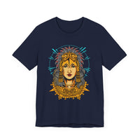 Golden Aztec Warrior Queen Illustration Unisex T-Shirt
