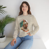 Maya Elder Warrior Watercolor Portrait Unisex Sweatshirt