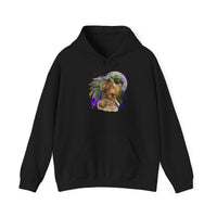 Aztec Quetzalcoatl Priestess Under Moon Unisex Hoodie