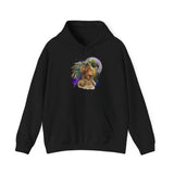 Aztec Quetzalcoatl Priestess Under Moon Unisex Hoodie