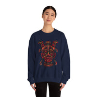 Aztec Fire Warrior Mask Unisex Sweatshirt