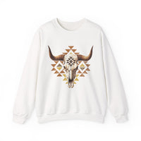 Tribal Bull Skull Earth Symbol Illustration Unisex Sweatshirt