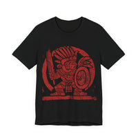 Pre-Hispanic Warrior Symbol Red Glyph Unisex T-Shirt