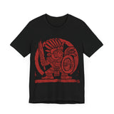 Pre-Hispanic Warrior Symbol Red Glyph Unisex T-Shirt