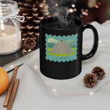 Stamp Chichén Itzá Mexico Black Mug