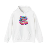 Chunky Neon Mayan Skull Graffiti Style Unisex Hoodie