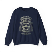 Mayan Sacred Head Stone Unisex Sweatshirt