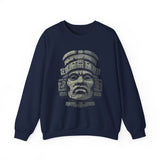 Mayan Sacred Head Stone Unisex Sweatshirt