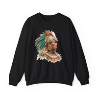 Maya Elder Warrior Watercolor Portrait Unisex Sweatshirt