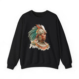 Maya Elder Warrior Watercolor Portrait Unisex Sweatshirt