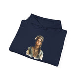 Inca Warrior Woman Watercolor Portrait and Tribal Jewelry Unisex Hoodie