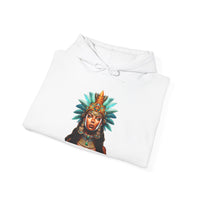 Aztec Royal Warrior Queen Portrait Illustration Unisex Hoodie