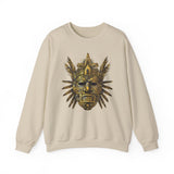 Aztec Golden Feather Headdress Mask Unisex Sweatshirt