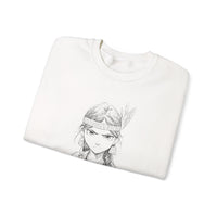 Brave Inca Girl Ink Warrior Portrait Unisex Sweatshirt
